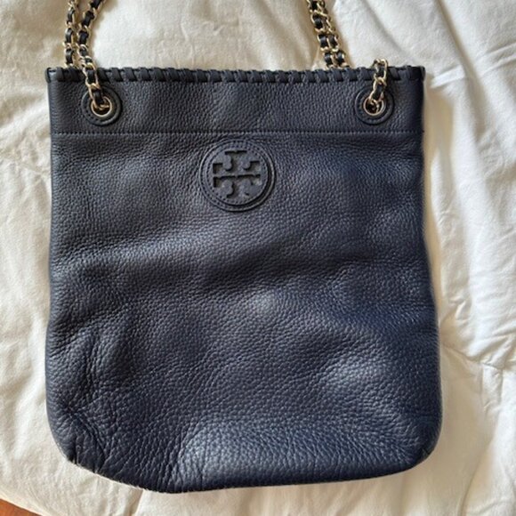 Tory Burch Handbags - Tory Burch Marion Pebbled Leather Bag